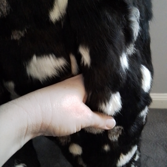 Vintage Fur Coat Various Shades of Brown & Off White - M - Picture 4 of 7